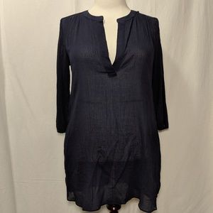 Loft Navy Gauze Tunic NWOT